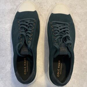 Cole Haan Men's Teal and White Sneakers Grand Series Suede Size 12 M.